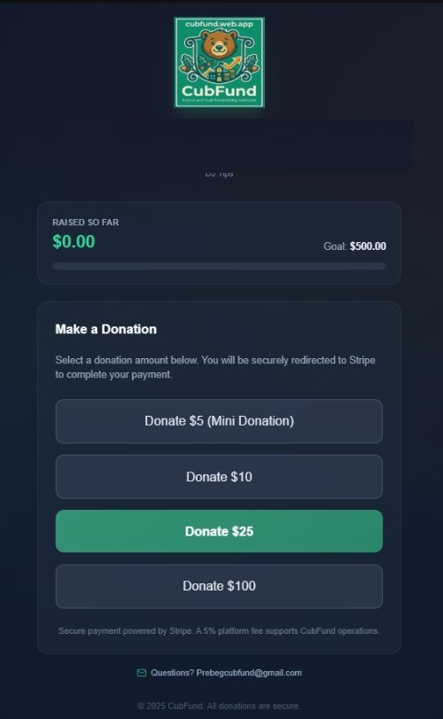 Donation Page Preview